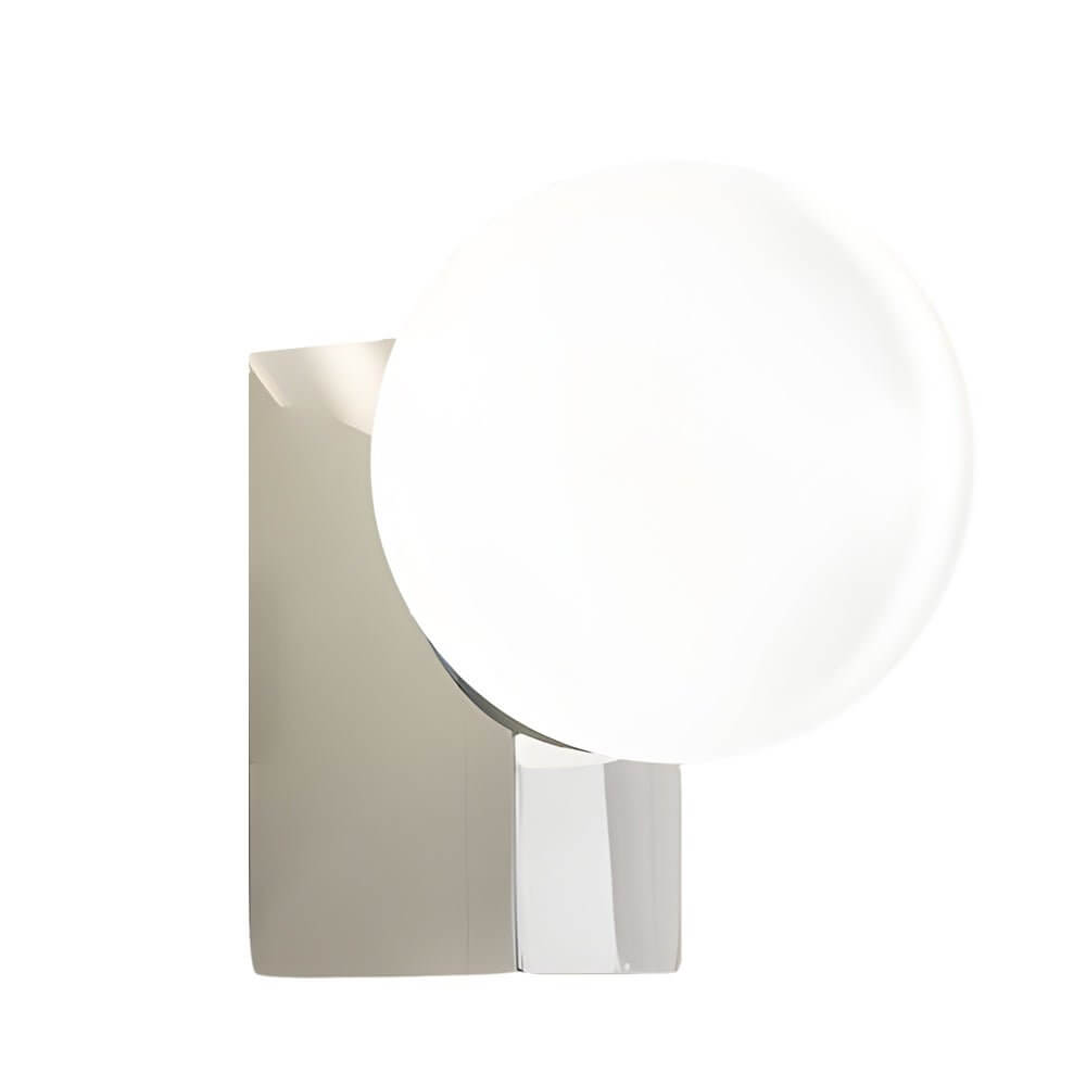 WINDSOR CREAM GLASS ORB WALL SCONCE WITH DIMMING CAPABILITY