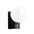 WINDSOR CREAM GLASS ORB WALL SCONCE WITH DIMMING CAPABILITY