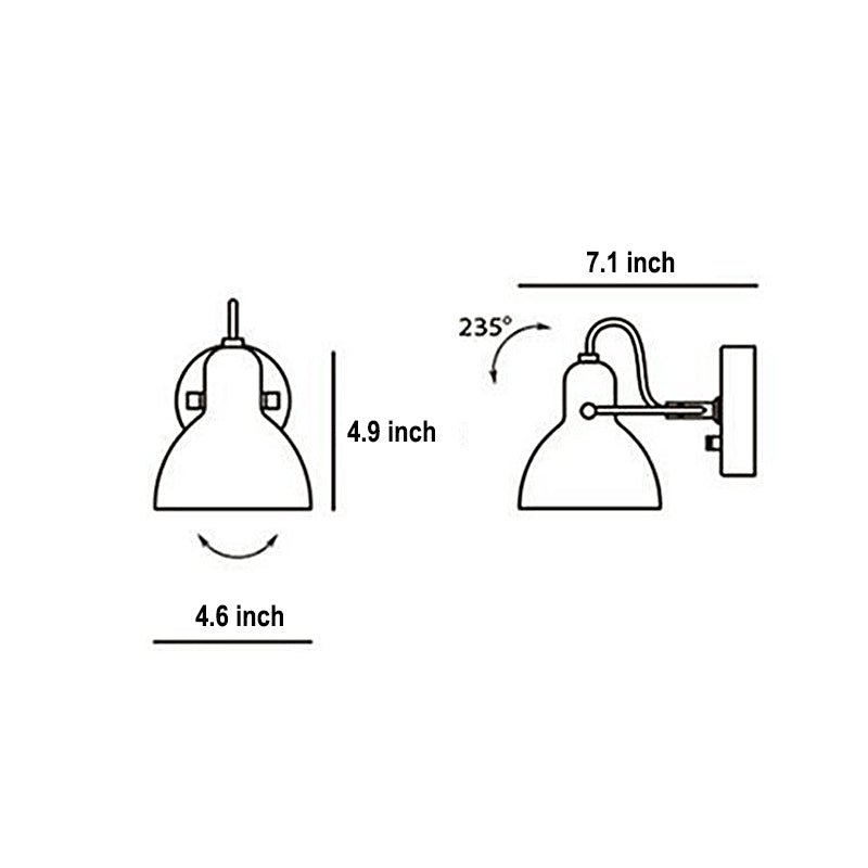 WINTHROP 235° SWIVEL WHITE GLASS WALL SCONCE