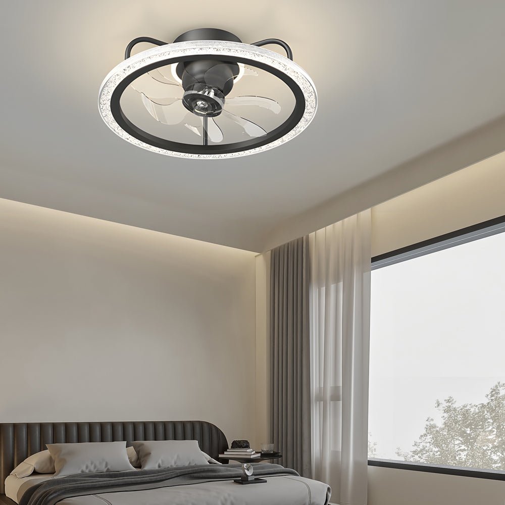 WINTHROP MODERN 360° ROTATING CEILING FAN WITH INTEGRATED LIGHTING AND DIMMER