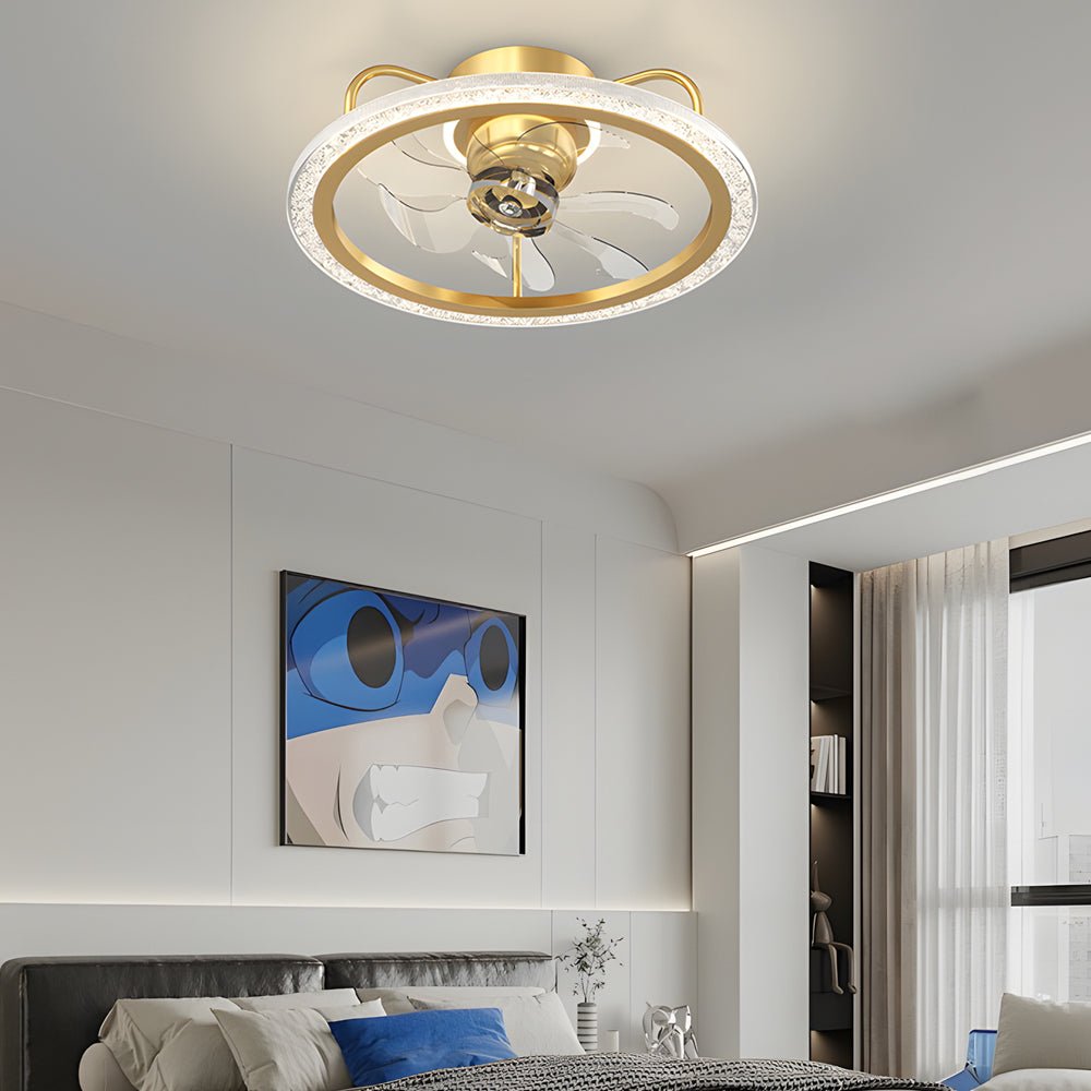 WINTHROP MODERN 360° ROTATING CEILING FAN WITH INTEGRATED LIGHTING AND DIMMER