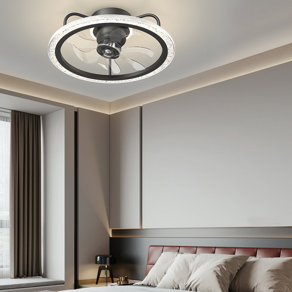 WINTHROP MODERN 360° ROTATING CEILING FAN WITH INTEGRATED LIGHTING AND DIMMER