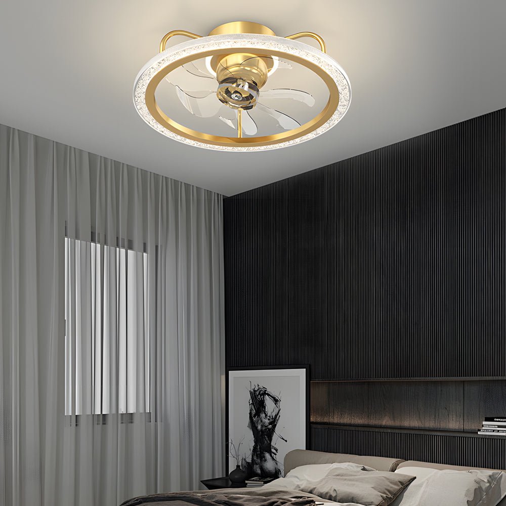 WINTHROP MODERN 360° ROTATING CEILING FAN WITH INTEGRATED LIGHTING AND DIMMER