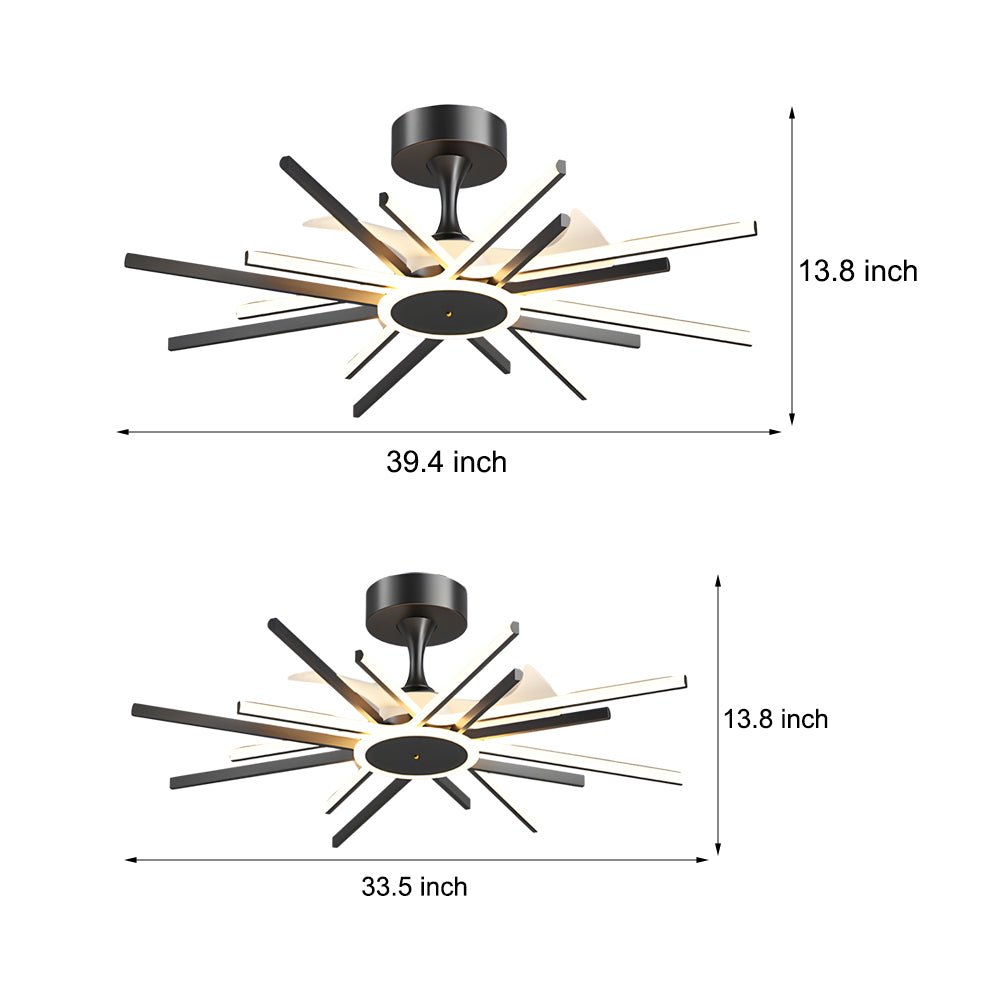 WINDSOR STARBURST MODERN LED CEILING LIGHT