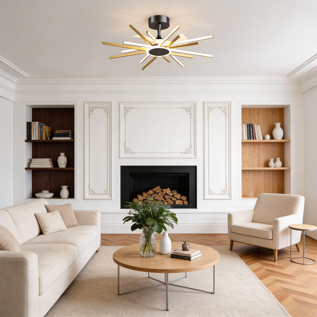 WINDSOR STARBURST MODERN LED CEILING LIGHT