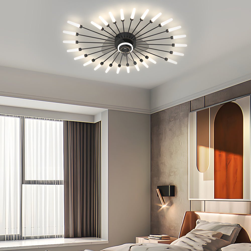 WINTERBOURNE BLOOMING WHIRL CEILING FAN WITH DIMMABLE LIGHTS