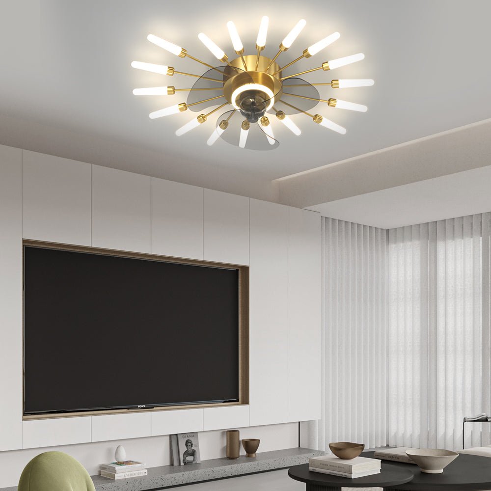 WINTERBOURNE BLOOMING WHIRL CEILING FAN WITH DIMMABLE LIGHTS