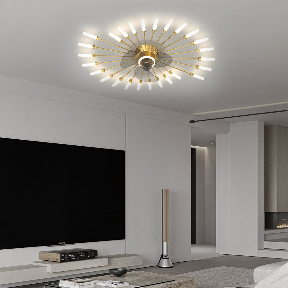 WINTERBOURNE BLOOMING WHIRL CEILING FAN WITH DIMMABLE LIGHTS