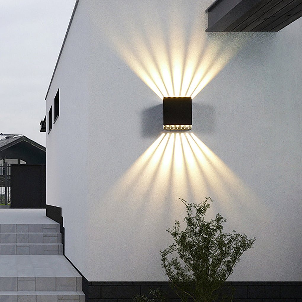 WINSLOW RADIANCE UP-DOWN OUTDOOR SCONCE"  
2. "HARTLEY ILLUMINATED WALL ART LIGHTING"  
3. "GRENADIER DUAL-FLOW LED EXTERIOR LAMP"  
4. "BELLAMY MODERN ASCENT WALL LIGHT"  
5. "DUNWICH LUMINARY UPWARD-DOWNWARD SCONCE"  
6. "TAVISTOCK TWILIGHT OUTDOOR WALL