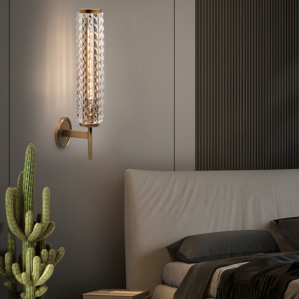 WINTHROP COPPER-FRAMED GLASS WALL SCONCE FOR INTERIOR AMBIENCE