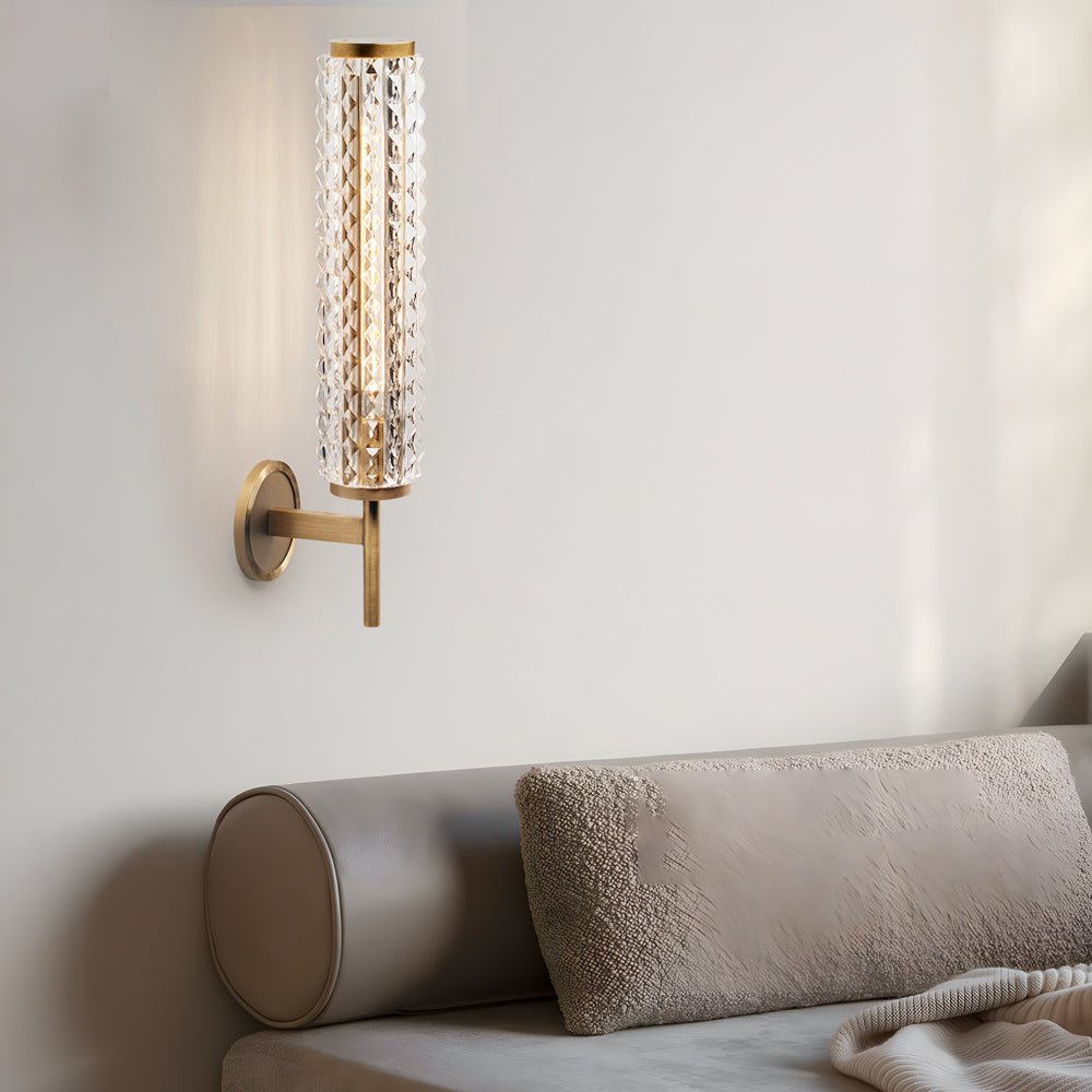 WINTHROP COPPER-FRAMED GLASS WALL SCONCE FOR INTERIOR AMBIENCE
