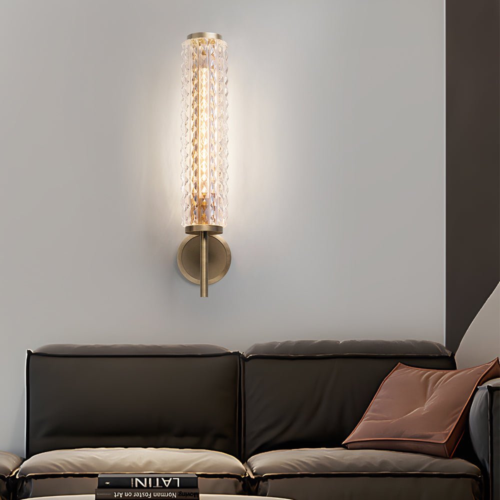WINTHROP COPPER-FRAMED GLASS WALL SCONCE FOR INTERIOR AMBIENCE