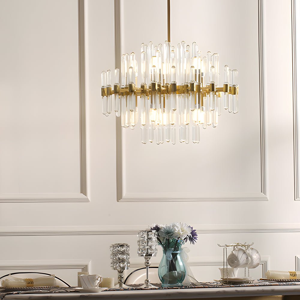 WINTERBOURNE COPPER TUBE ILLUMINATION CHANDELIER