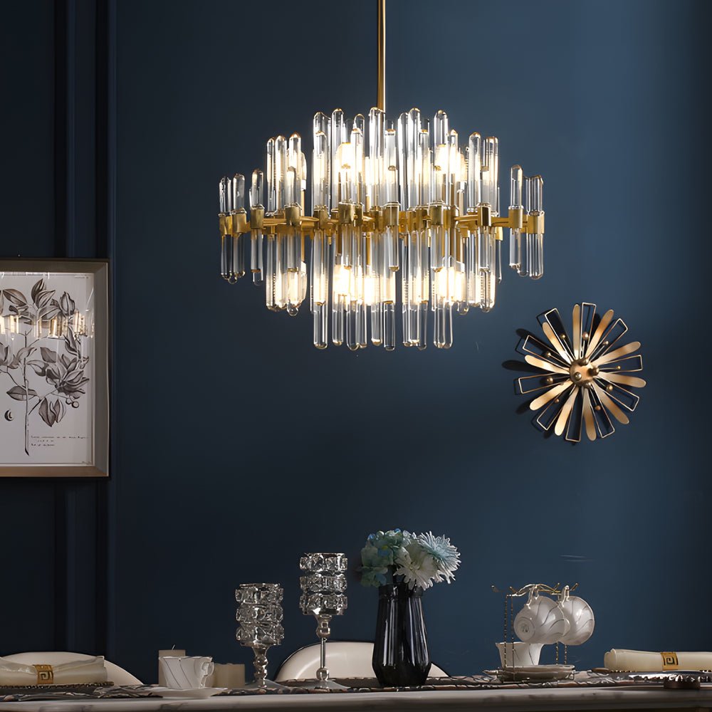 WINTERBOURNE COPPER TUBE ILLUMINATION CHANDELIER