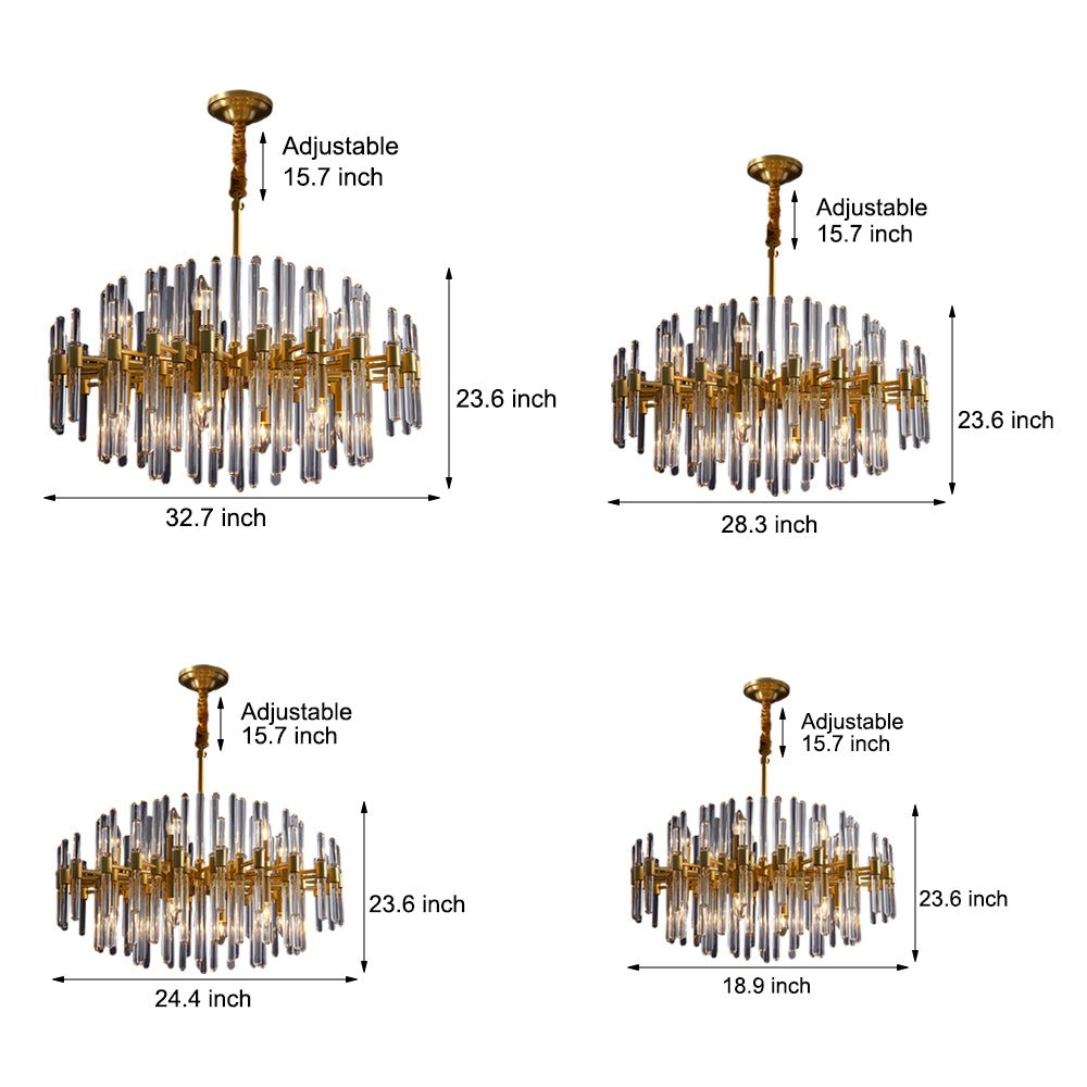 WINTERBOURNE COPPER TUBE ILLUMINATION CHANDELIER