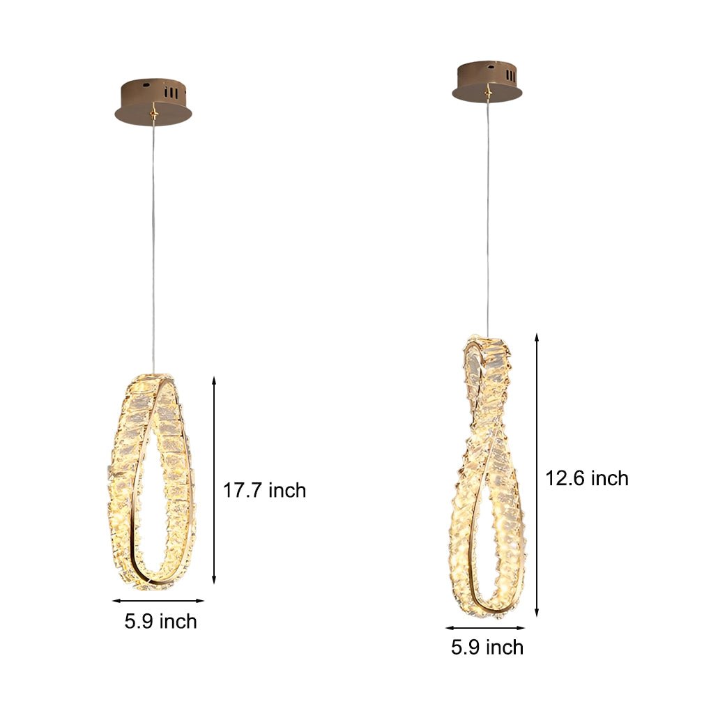 BRIDGEMAN CRYSTAL RING LUMINAIRE WITH TRIPLE DIMMING FEATURE