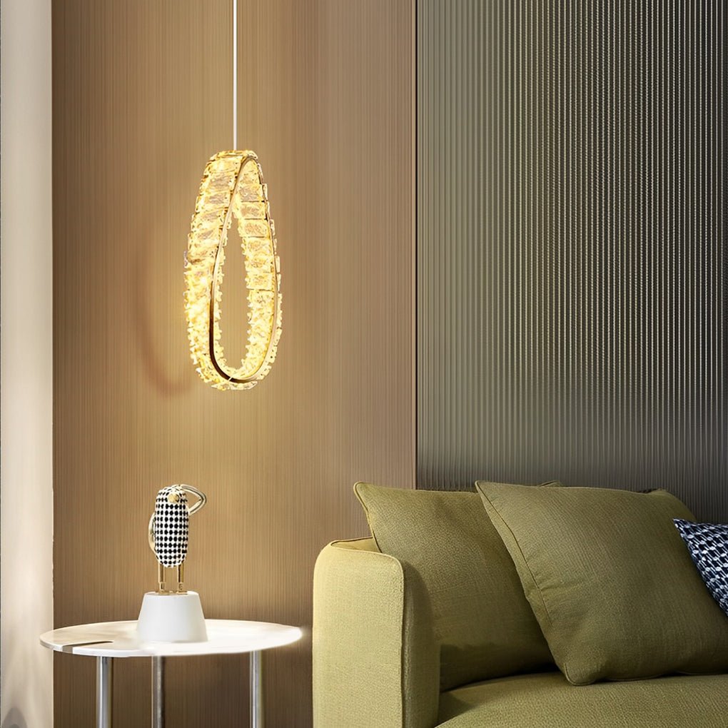 BRIDGEMAN CRYSTAL RING LUMINAIRE WITH TRIPLE DIMMING FEATURE