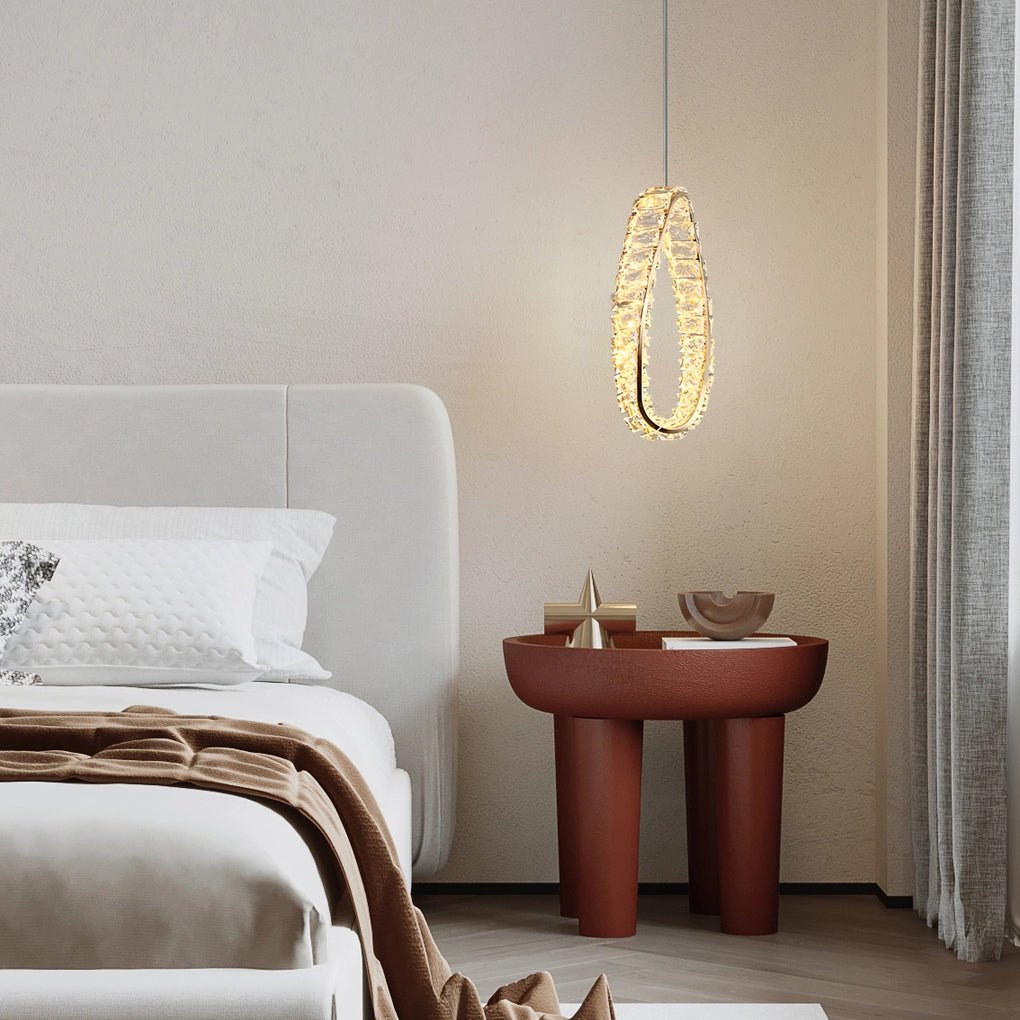 BRIDGEMAN CRYSTAL RING LUMINAIRE WITH TRIPLE DIMMING FEATURE