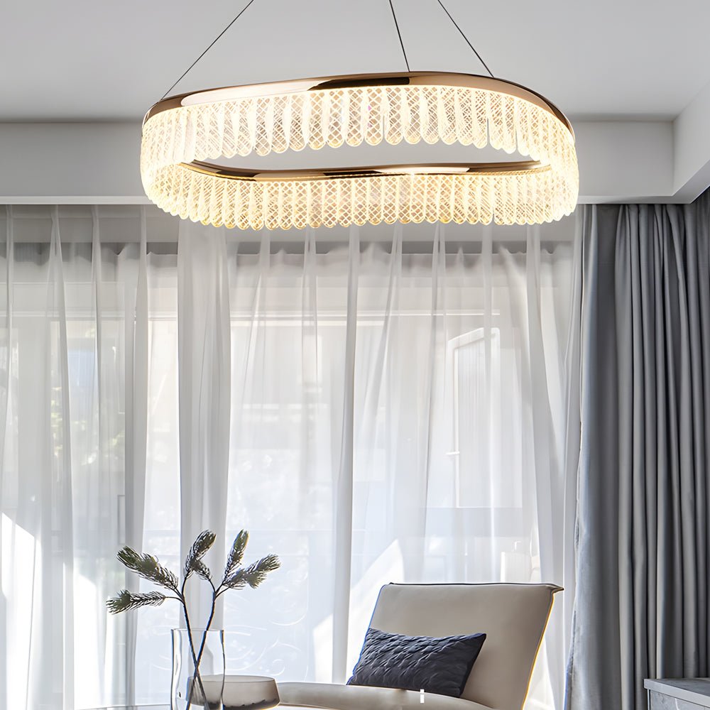 CARLISLE CRYSTAL TRILOGY DIMMING CHANDELIER