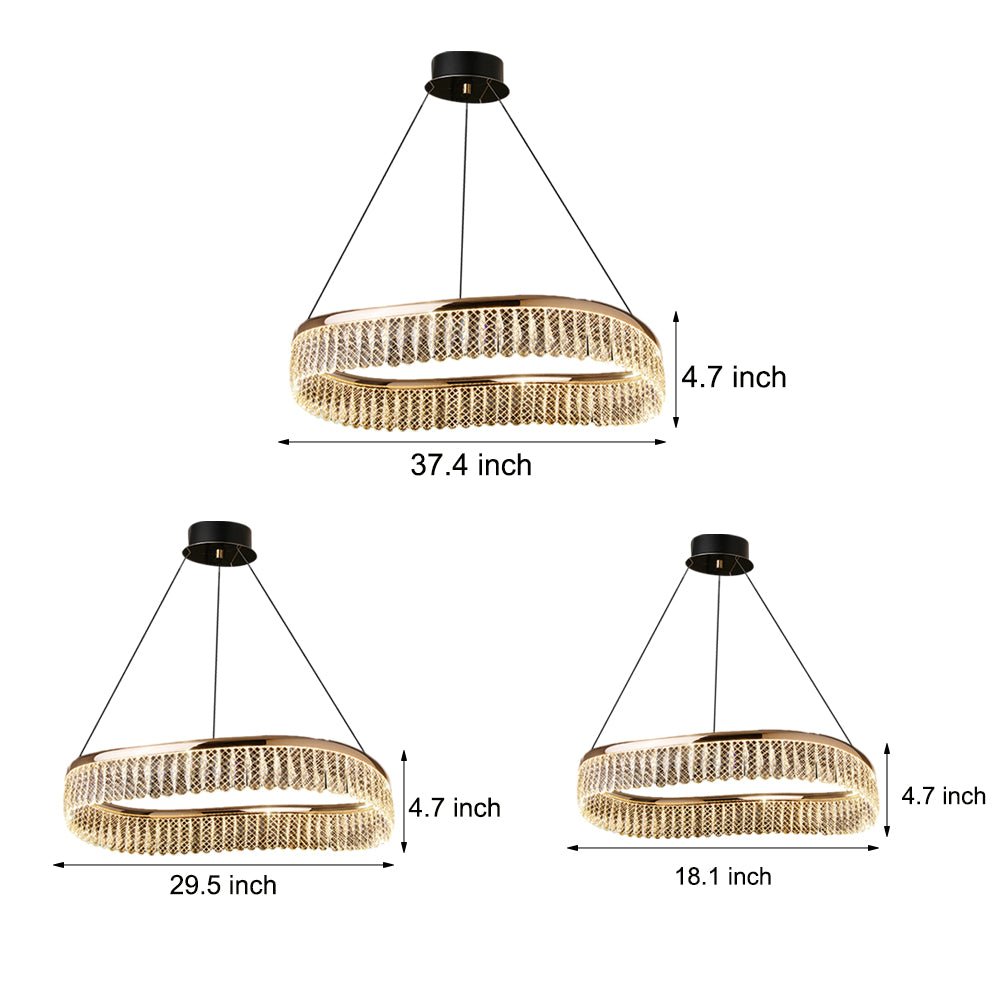 CARLISLE CRYSTAL TRILOGY DIMMING CHANDELIER