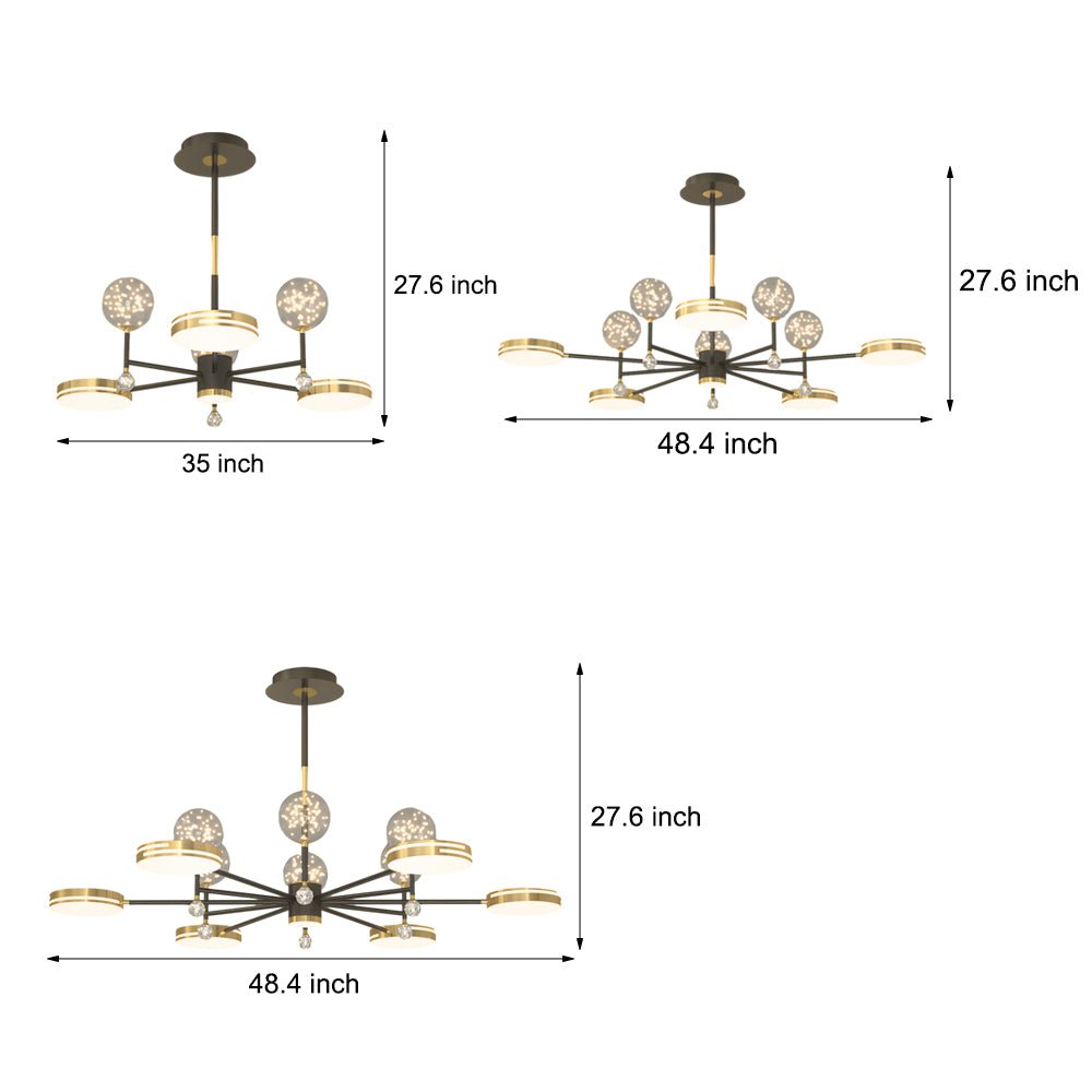 ASTRONAUTIA TRIPLE DIMENSIONAL STAR CEILING LUMINAIRE