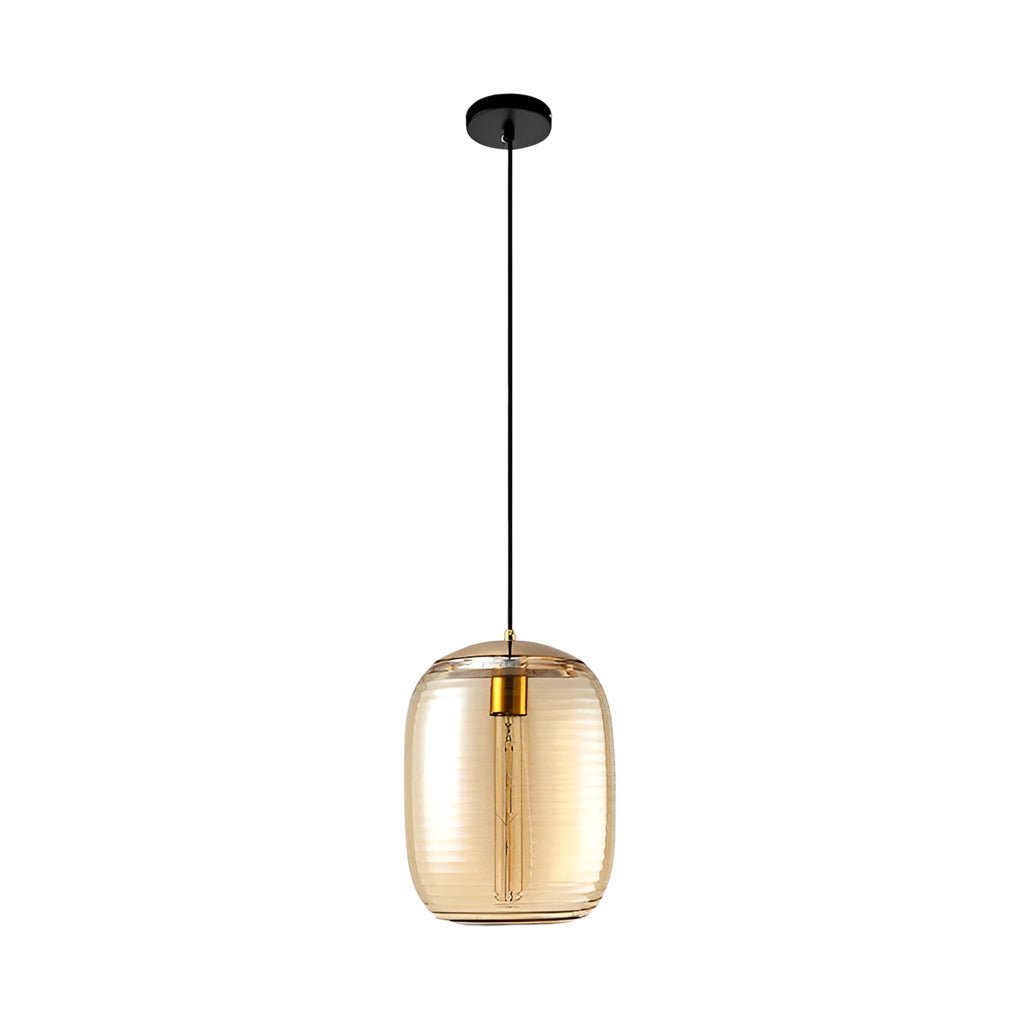 RAVENSTEAD GLASS TWISTED SPIRAL PENDANT LIGHT