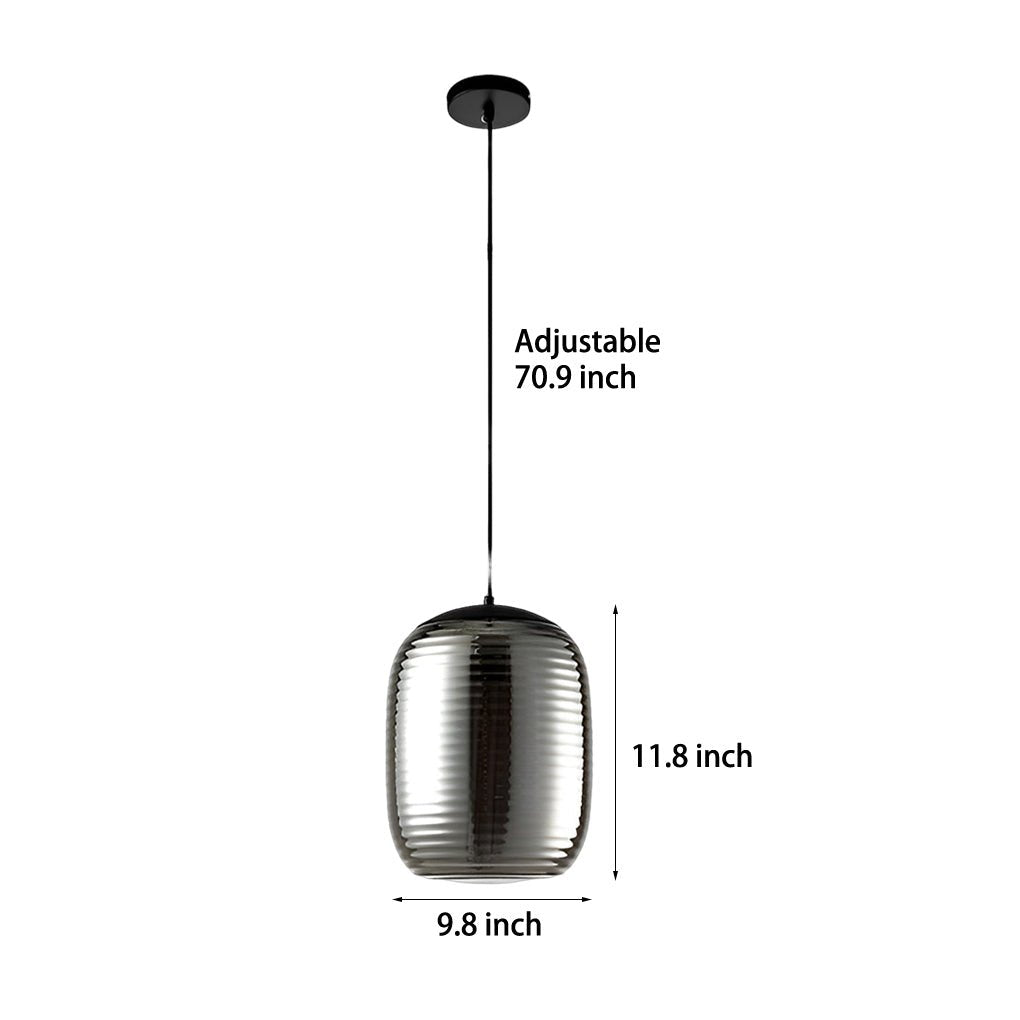RAVENSTEAD GLASS TWISTED SPIRAL PENDANT LIGHT