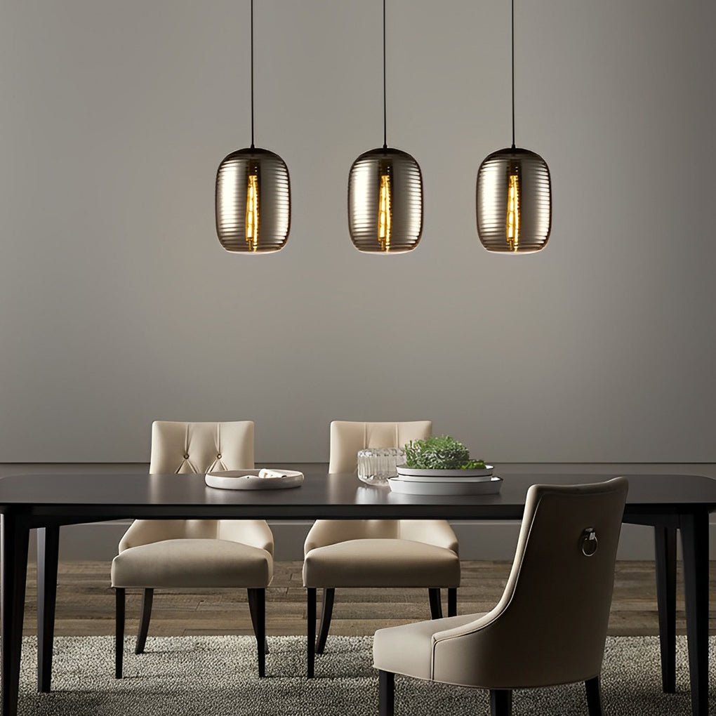 RAVENSTEAD GLASS TWISTED SPIRAL PENDANT LIGHT