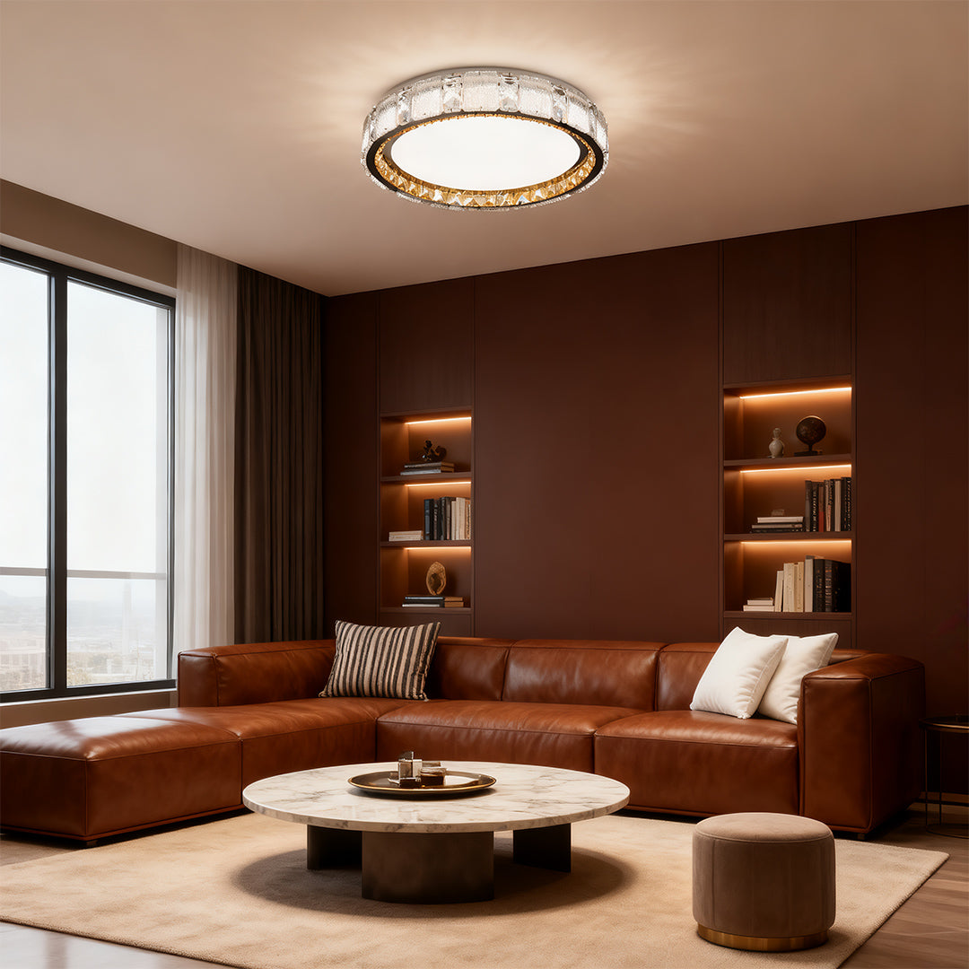 WINDSOR CRYSTAL FLUSH CEILING GLOW