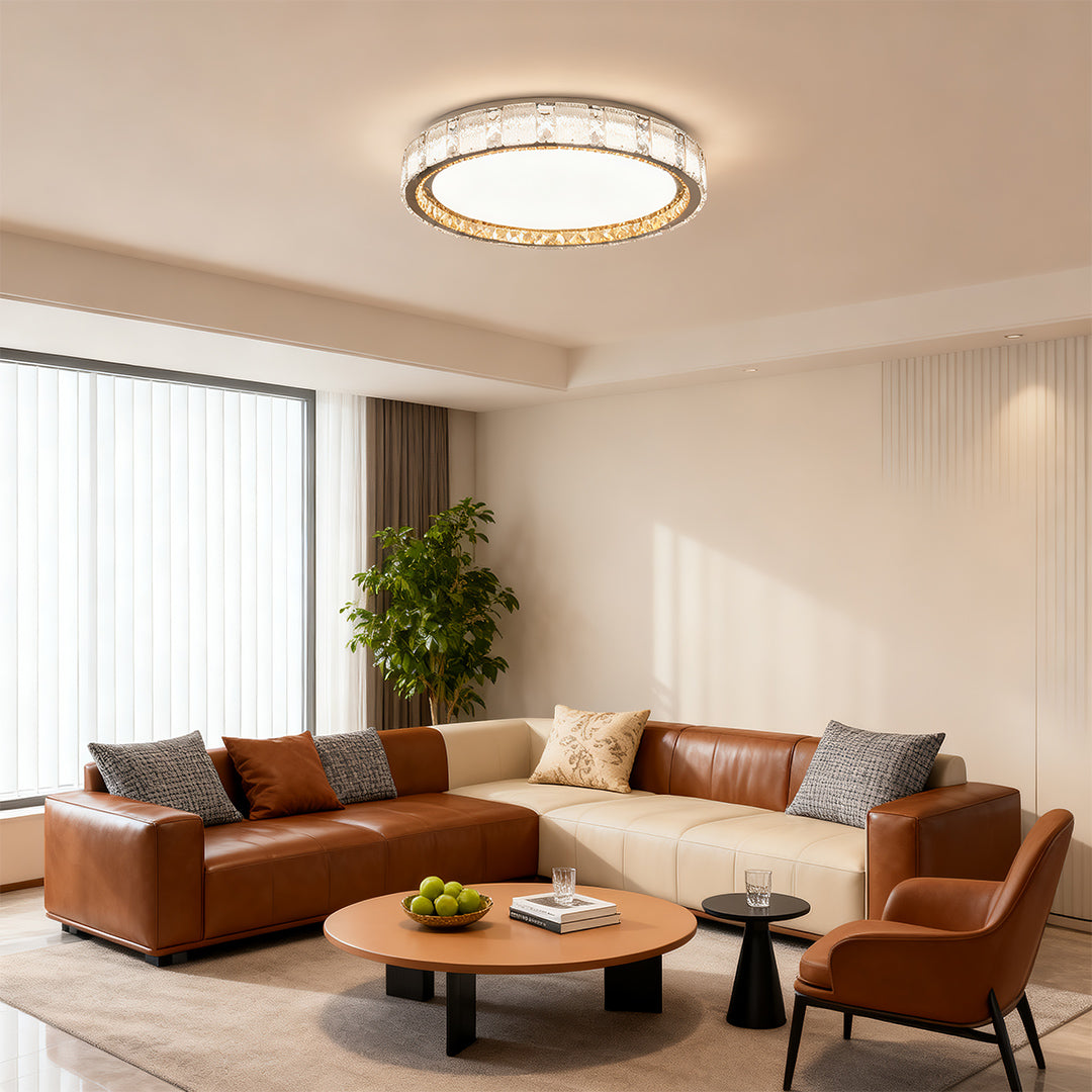 WINDSOR CRYSTAL FLUSH CEILING GLOW