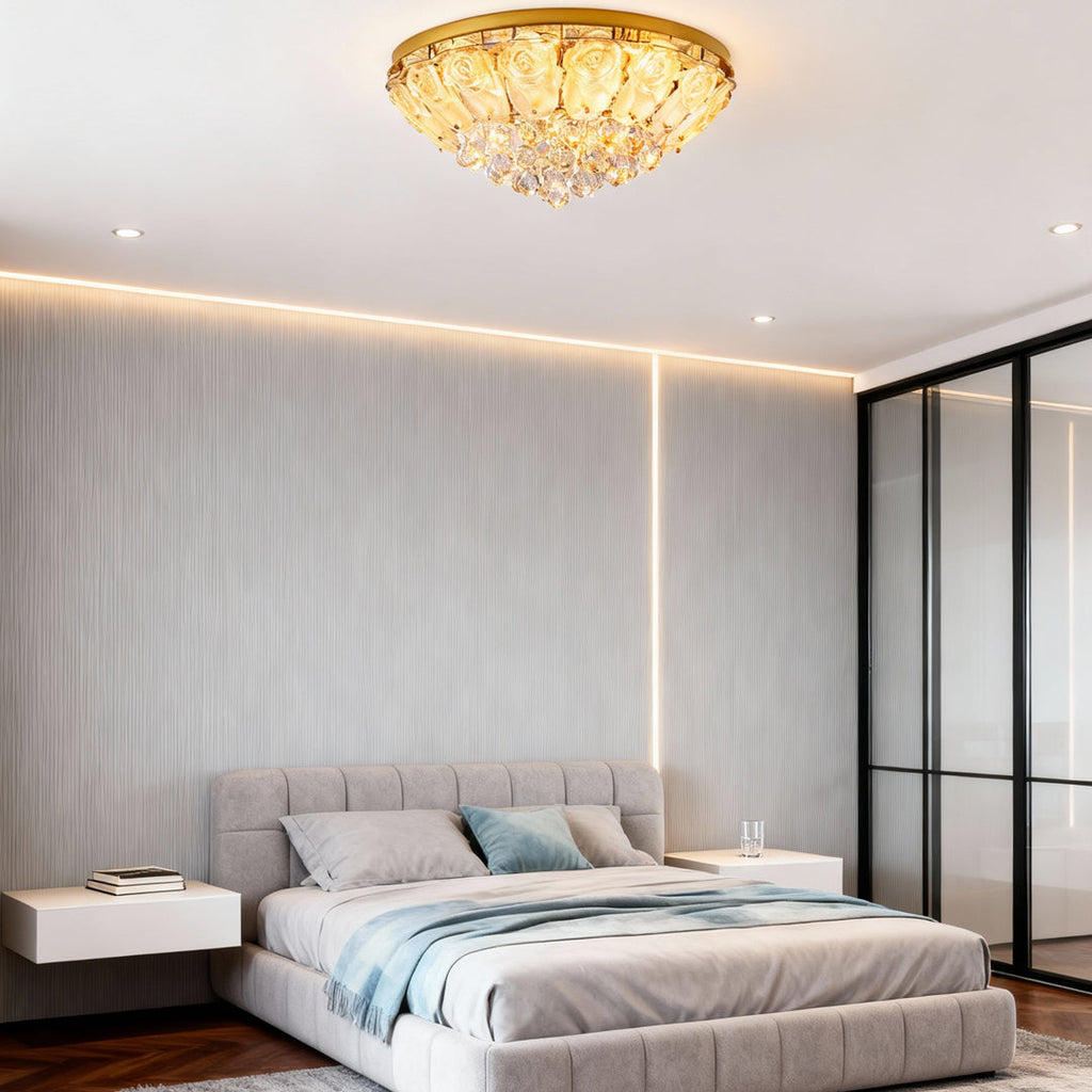 ALDERLEY CRYSTAL FLUSH MOUNT LIGHTING FIXTURE