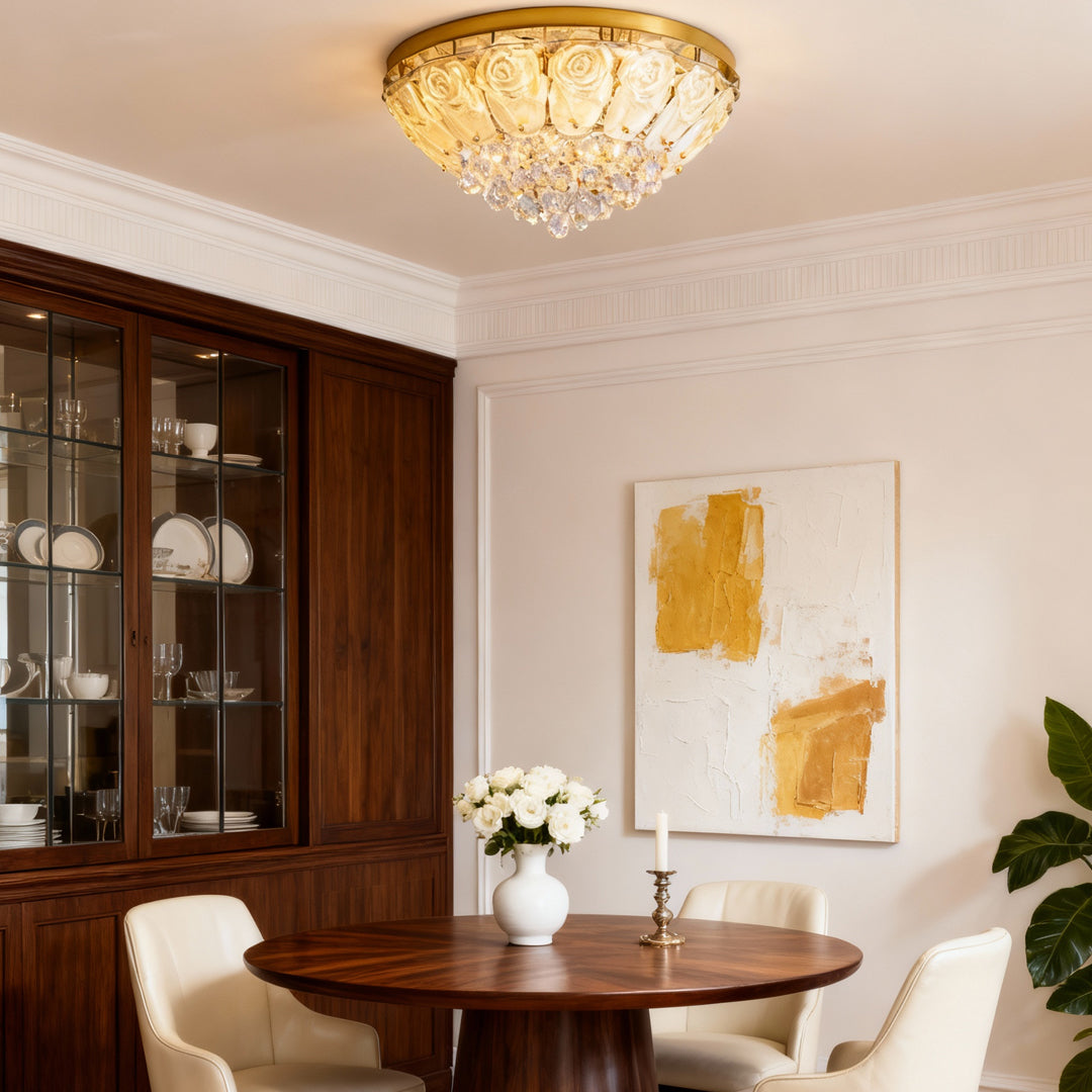 ALDERLEY CRYSTAL FLUSH MOUNT LIGHTING FIXTURE