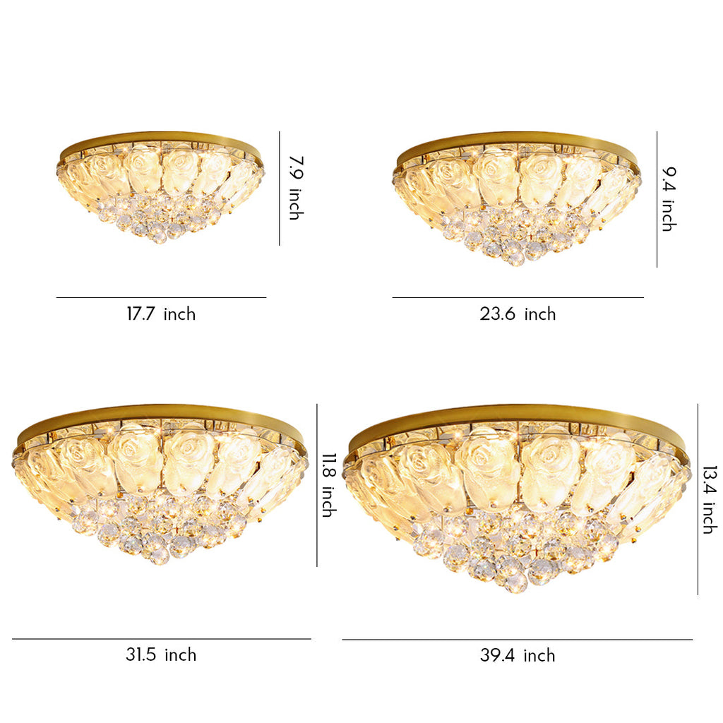 ALDERLEY CRYSTAL FLUSH MOUNT LIGHTING FIXTURE