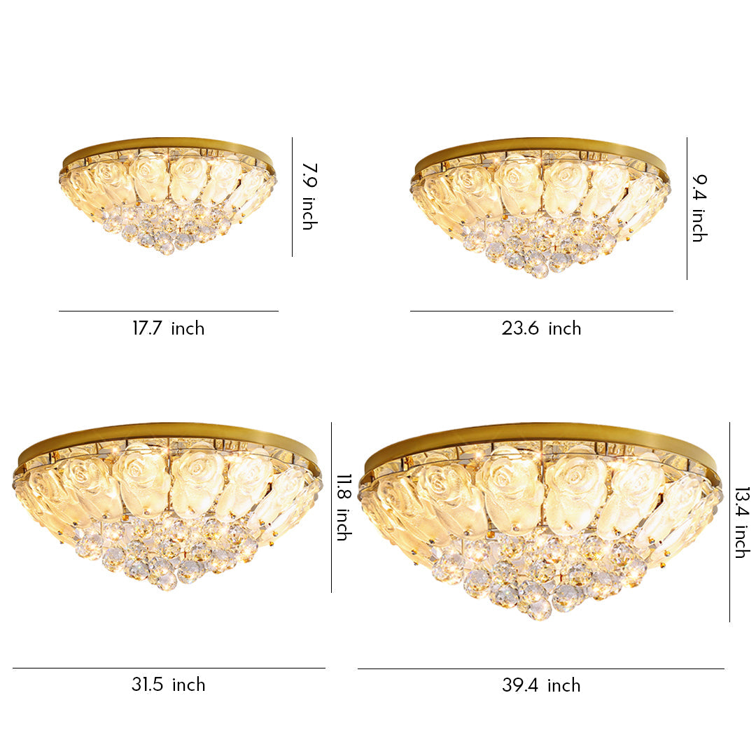 ALDERLEY CRYSTAL FLUSH MOUNT LIGHTING FIXTURE