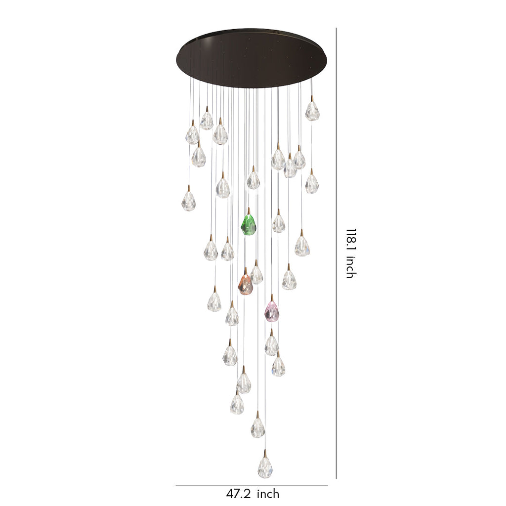 WINTHROP CRYSTAL STAIRCASE LUMINAIRE
