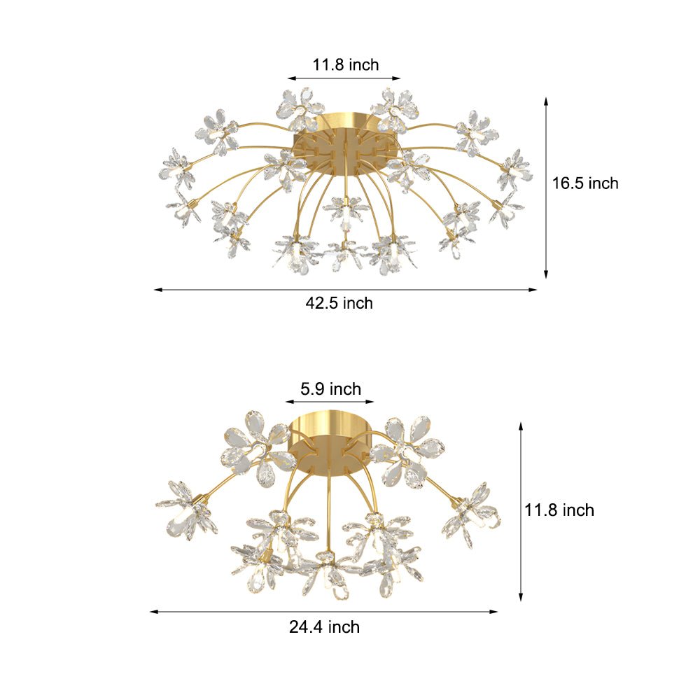 WINTERBOURNE DANDY BLOOM TRIPLE DIMMER CEILING LUMINAIRE