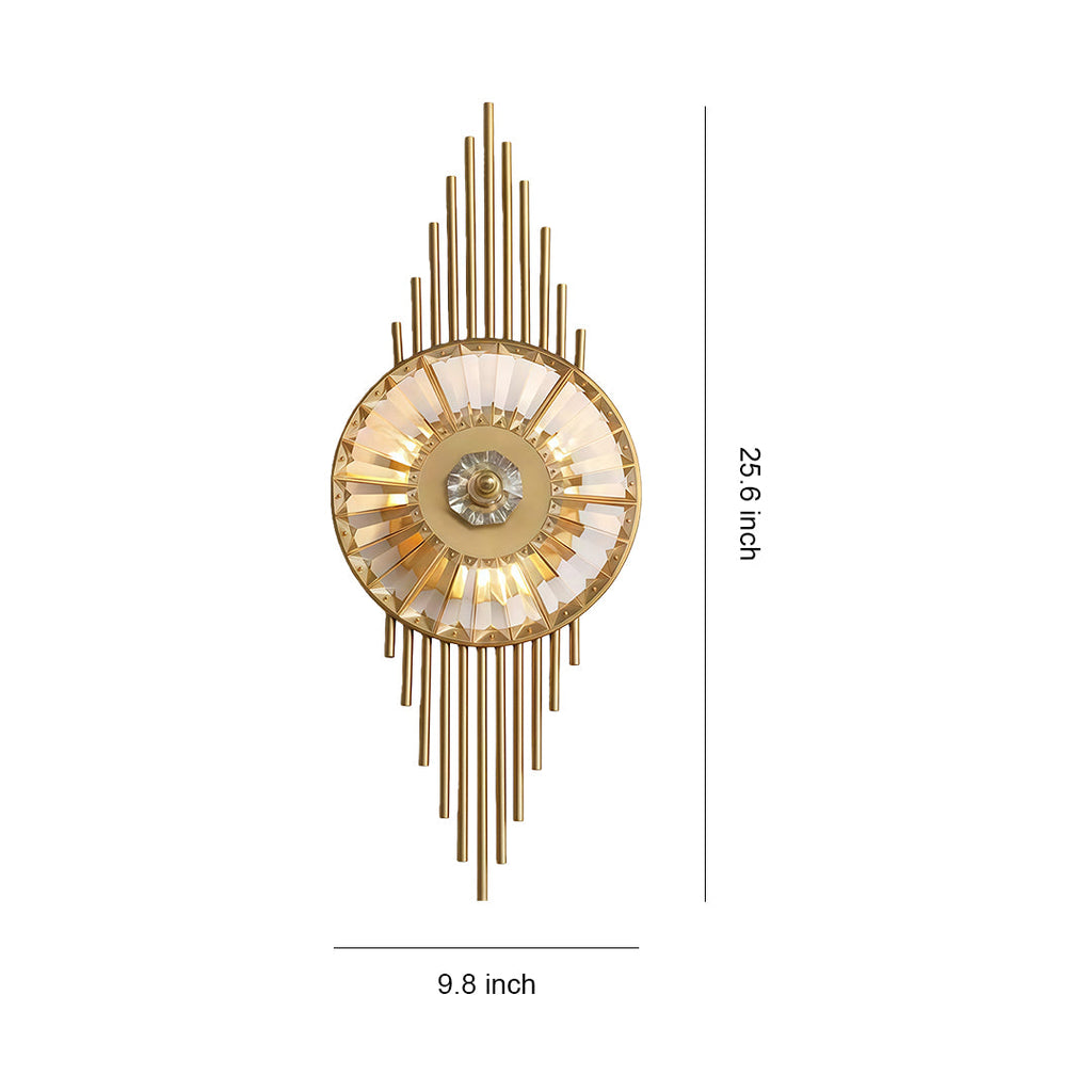 WINTHROP CRYSTAL EMBELLISHED STAINLESS STEEL WALL SCONCE