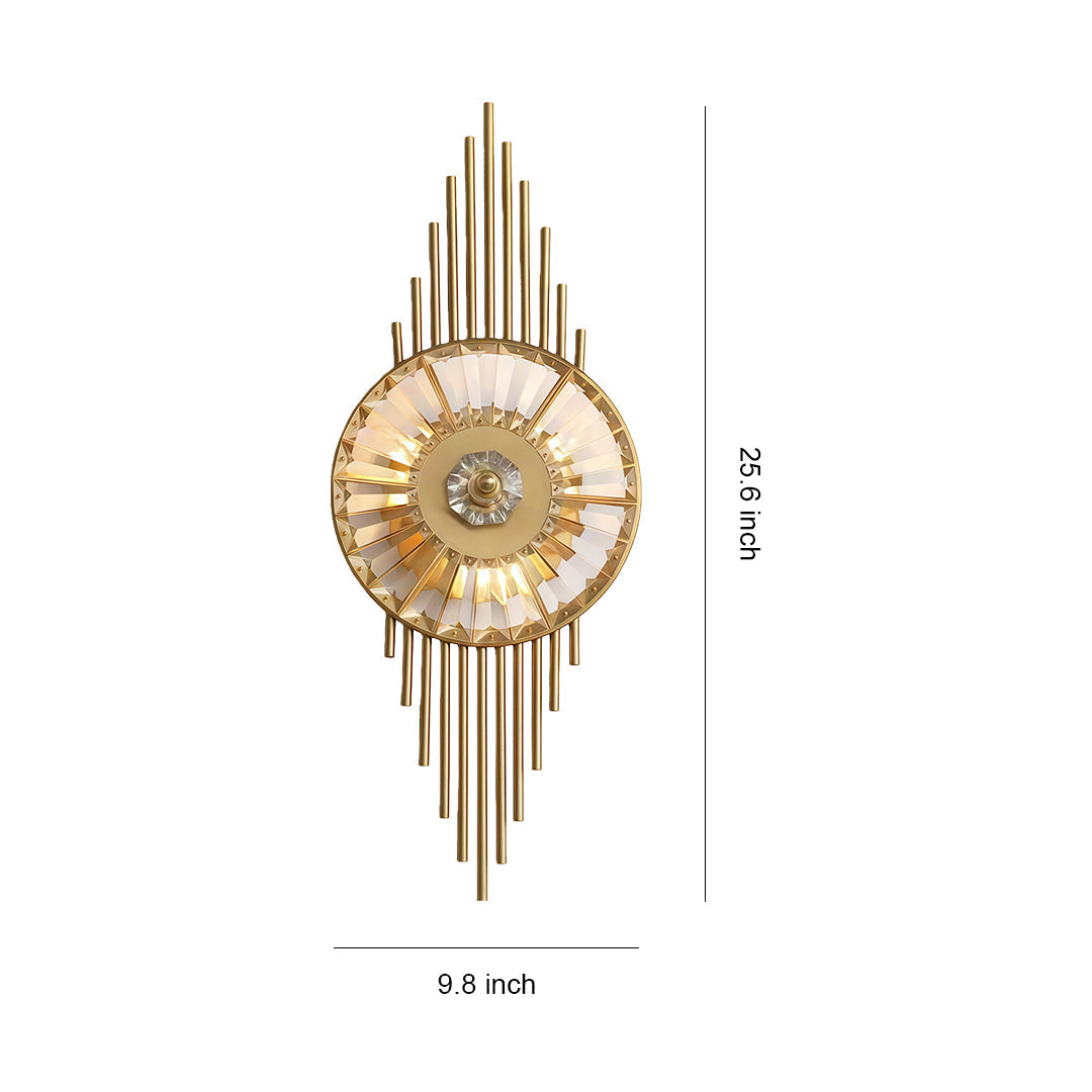 WINTHROP CRYSTAL EMBELLISHED STAINLESS STEEL WALL SCONCE