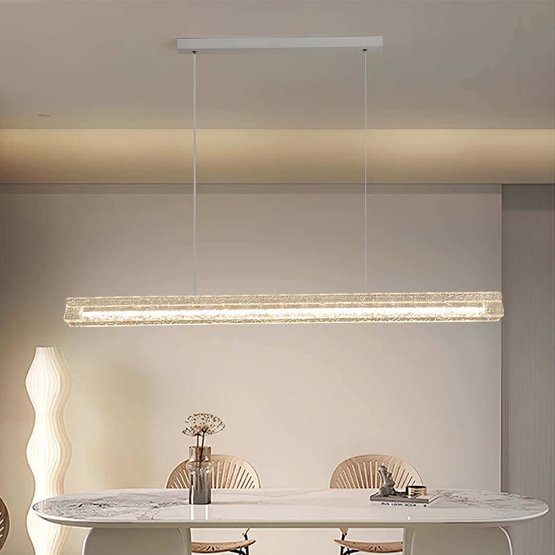 WINDSOR FROSTED ACRYLIC ISLAND PENDANT LIGHT