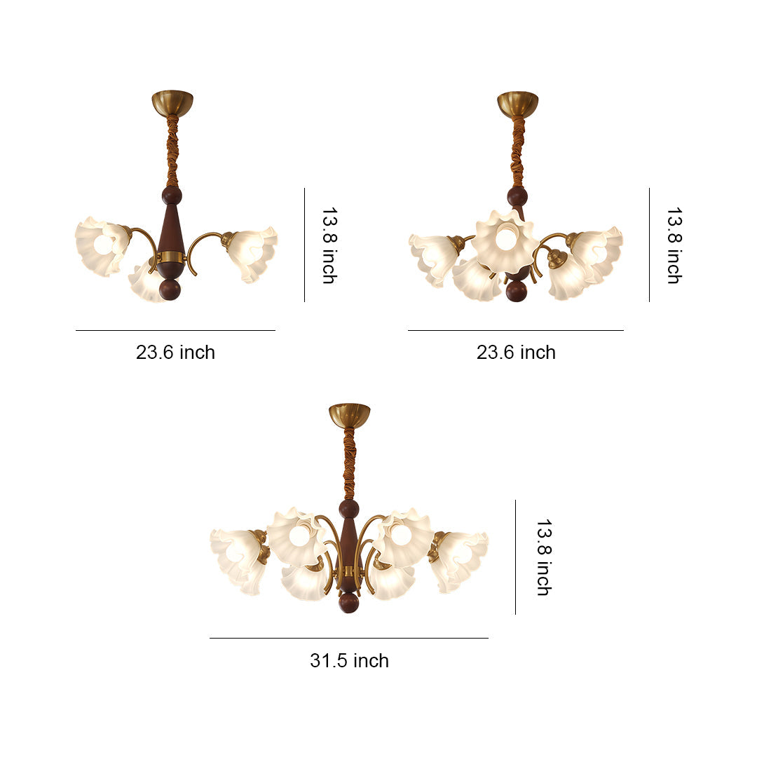 WINTERBOURNE FLORAL GLASS CEILING LANTERN