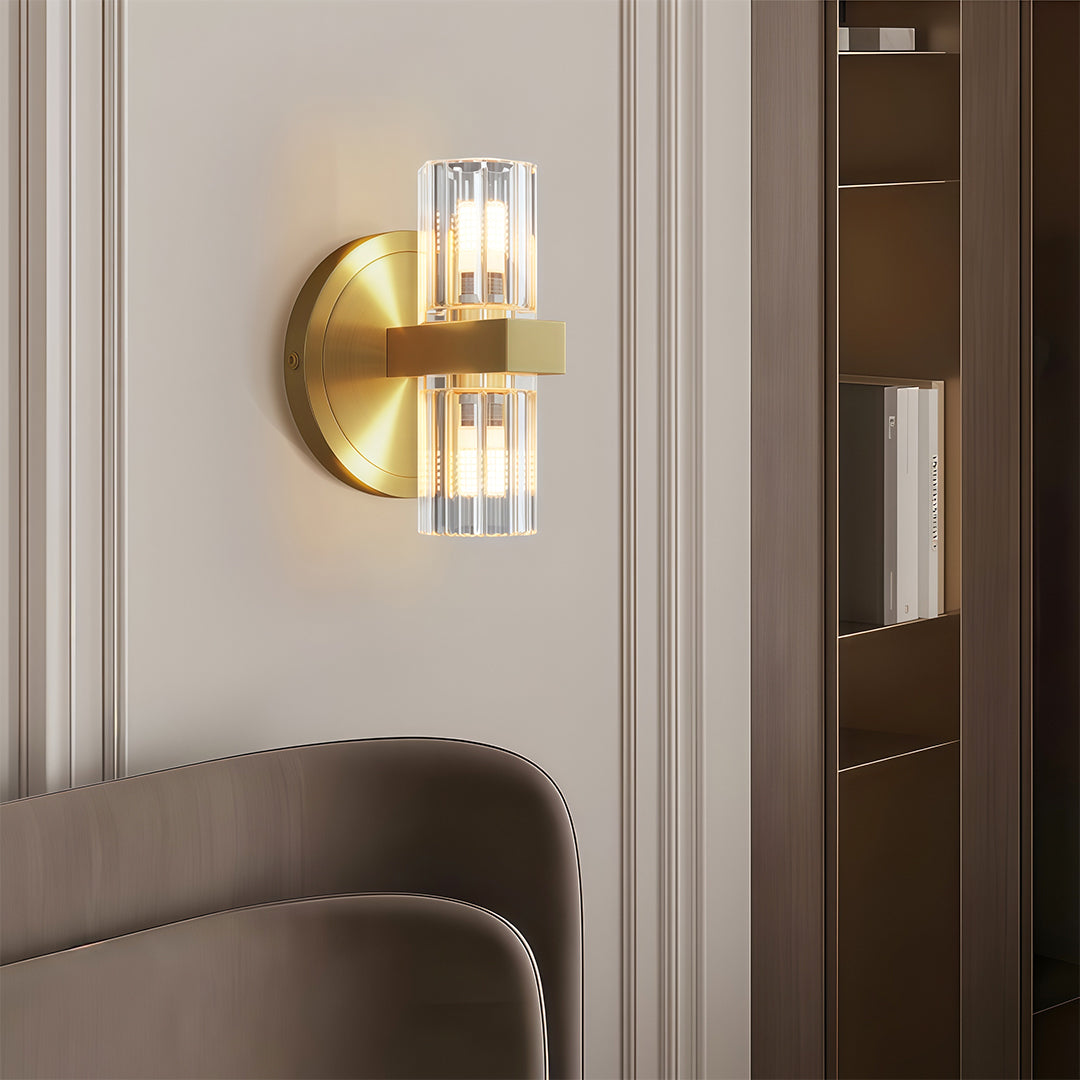 WINTHROP COPPER CRYSTAL WALL LANTERN