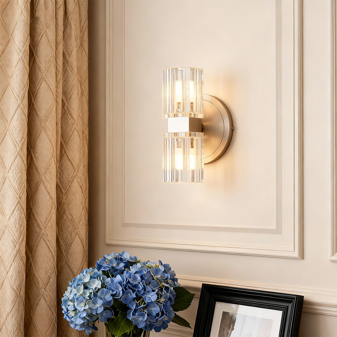 WINTHROP COPPER CRYSTAL WALL LANTERN