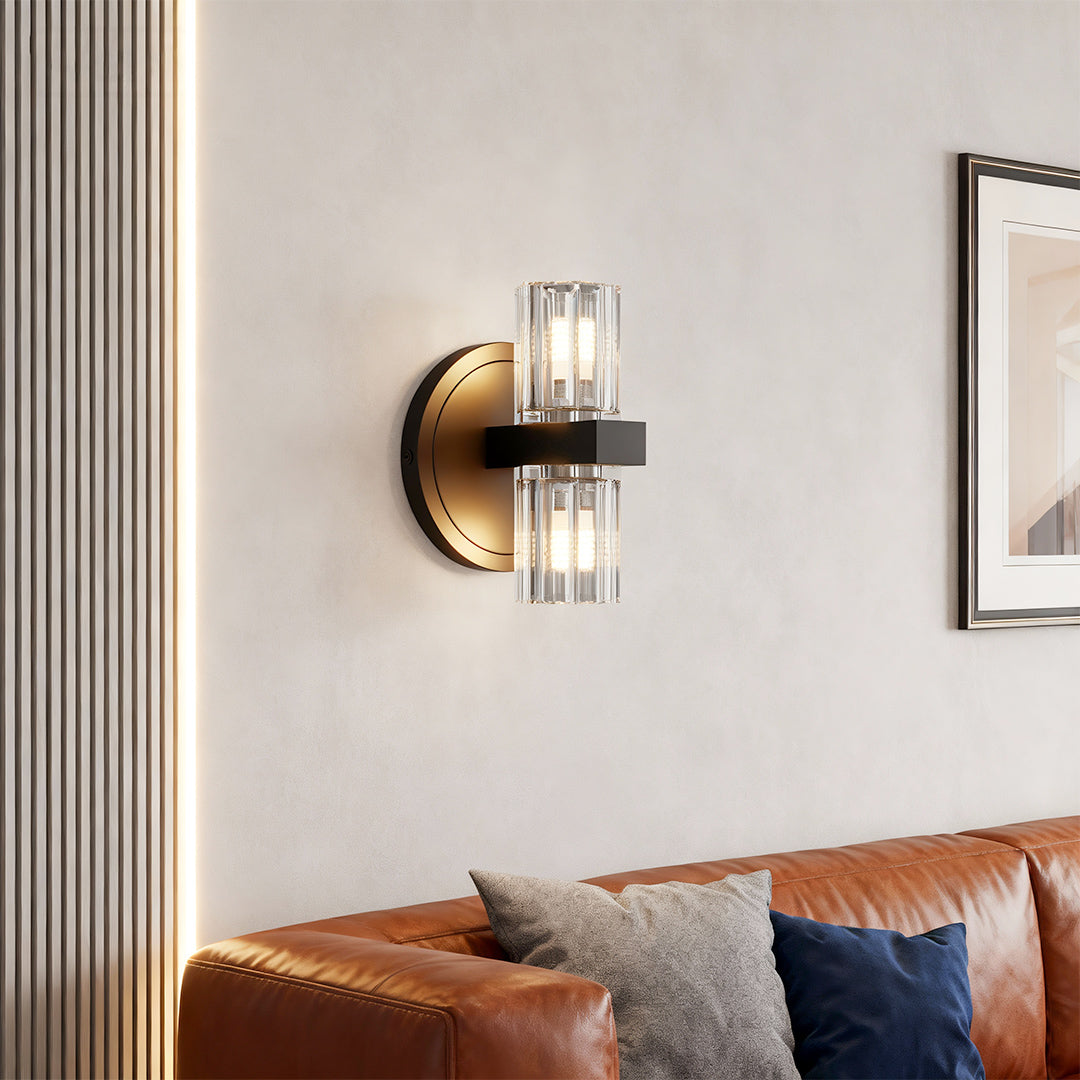 WINTHROP COPPER CRYSTAL WALL LANTERN