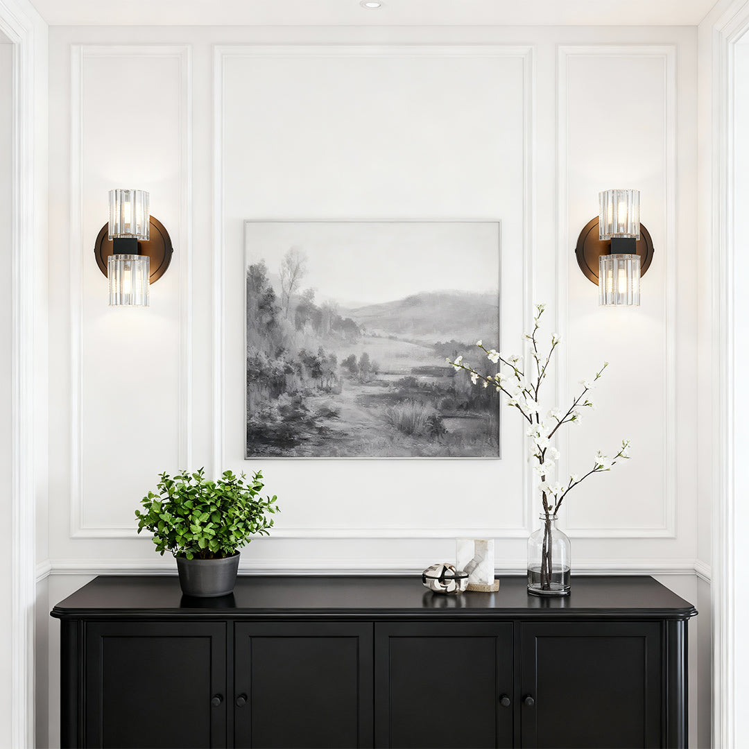 WINTHROP COPPER CRYSTAL WALL LANTERN