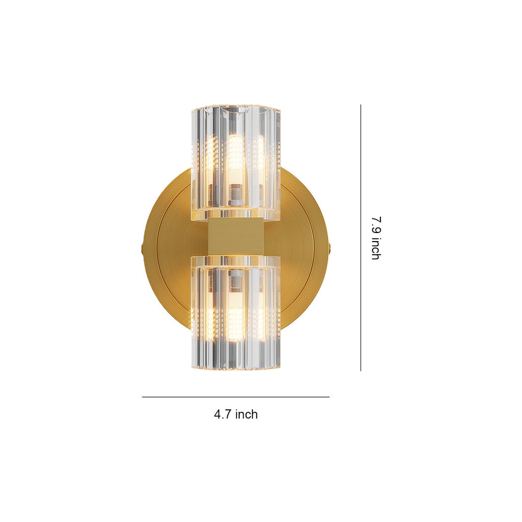 WINTHROP COPPER CRYSTAL WALL LANTERN