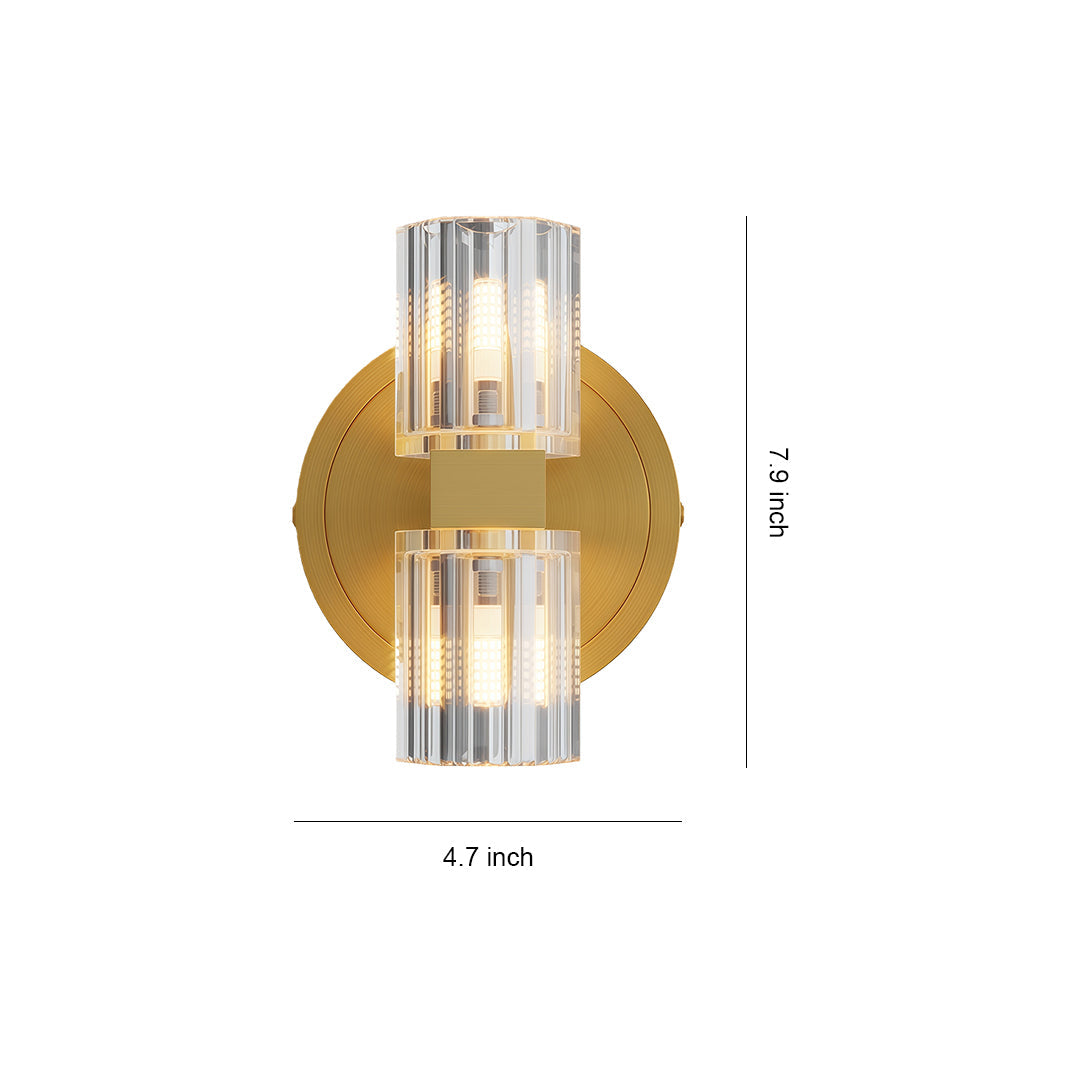 WINTHROP COPPER CRYSTAL WALL LANTERN