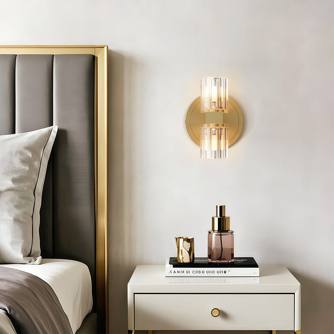 WINTHROP COPPER CRYSTAL WALL LANTERN