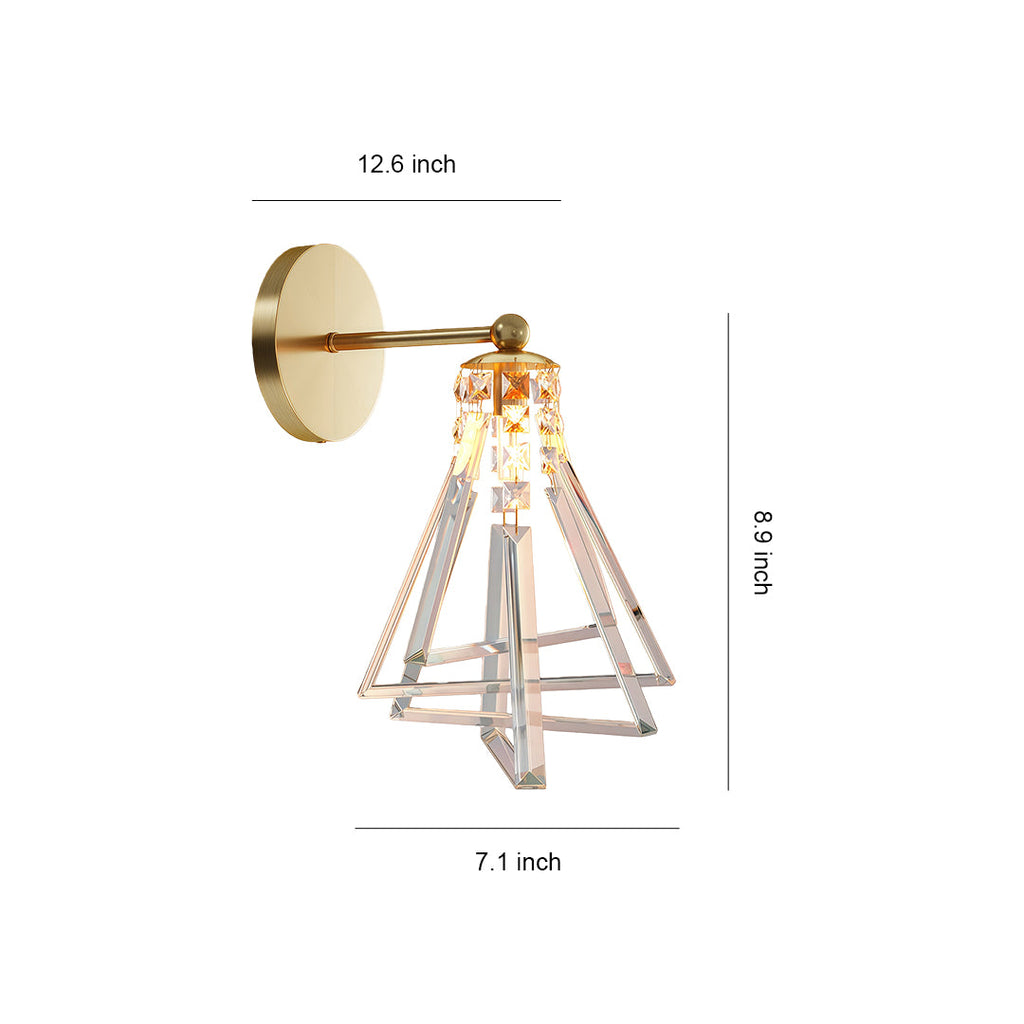 WINTHORPE CRYSTAL LUXE COPPER WALL SCONCE