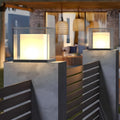 WINCHESTER SQUARE OUTDOOR PILLAR LANTERN, WEATHERPROOF MINIMALIST DESIGN