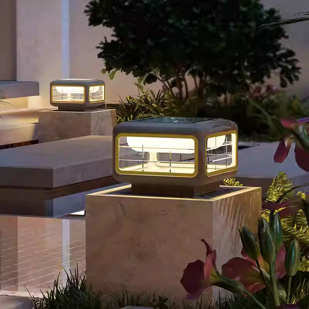 RAVENSCROFT RAINPROOF OUTDOOR COLUMN LANTERN - CONTEMPORARY SIMPLICITY